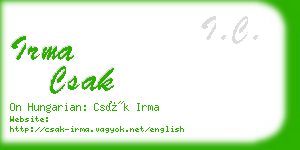 irma csak business card